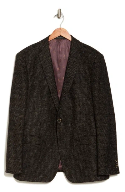 John Varvatos Bleeker Street Wool Blend Sport Coat In Black/ Brown