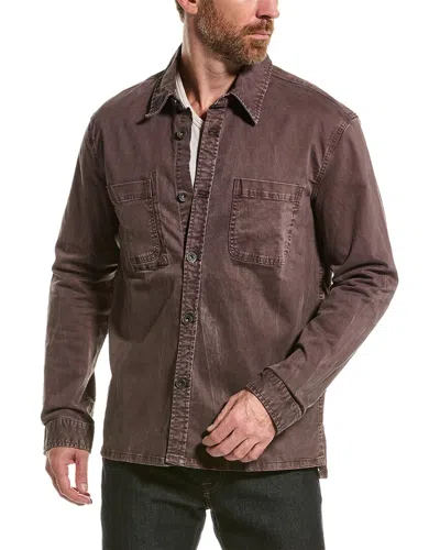 John Varvatos Blythe Classic Fit Shirt Jacket In Purple