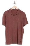 John Varvatos Bodhi Marble Wash Polo In Mauve Wood