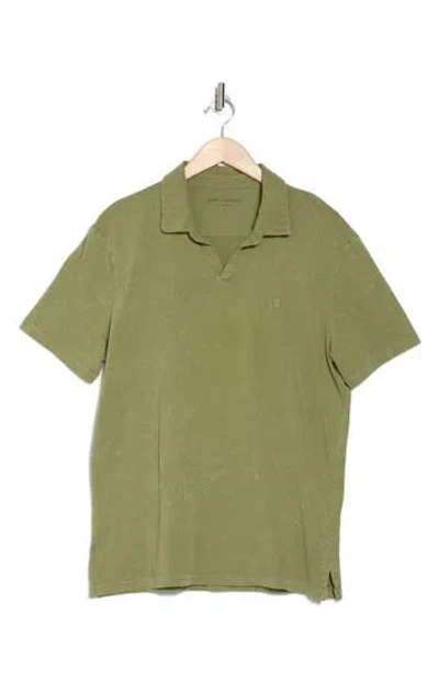 John Varvatos Bodhi Marble Wash Polo In Pistachio