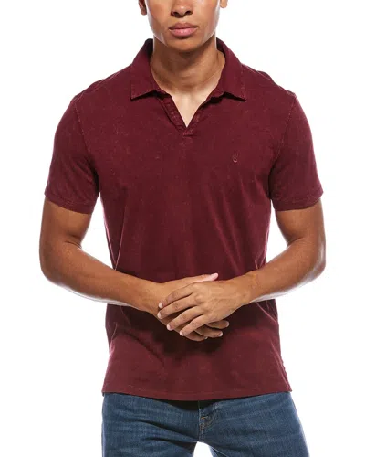 John Varvatos Bodhi Polo Shirt In Burgundy