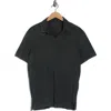 John Varvatos Bodhi Short Sleeve Polo In Black