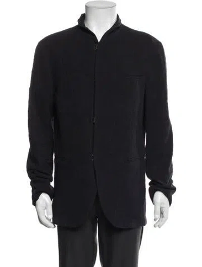 Pre-owned John Varvatos Bomber Jacket In Blue