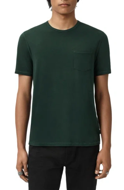 John Varvatos Bond Burnout Pocket T-shirt In Green
