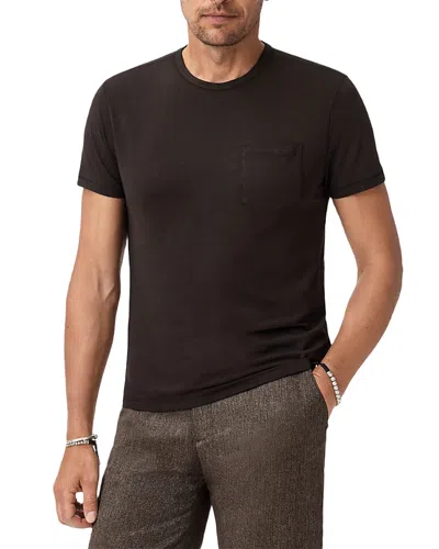 John Varvatos Bond Short Sleeve Burnout Tee In Brown
