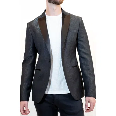 John Varvatos Bonnie Wool Blend Dinner Jacket In Black
