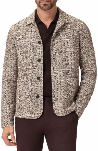 John Varvatos Bourdain Textured Tweed Jacket In Brown