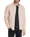 John Varvatos Brett Band Collar Shirt In Pink