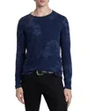 John Varvatos Bristols Long Sleeve Pima Cotton T-shirt In Ink Blue