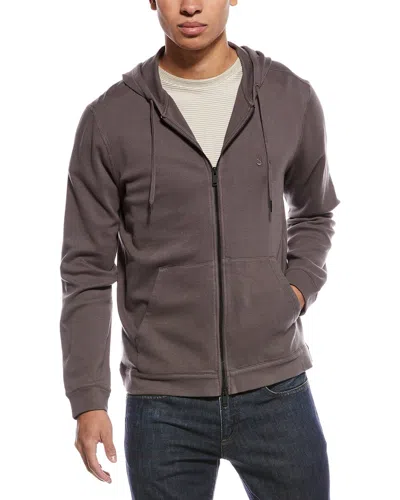 John Varvatos Bruno Double-knit Hoodie In Gray