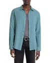 John Varvatos Button Slim Fit Shirt In Blue