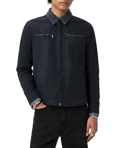 John Varvatos Calvin Waxed Cotton Work Jacket In Blue