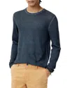 John Varvatos Camden Open Stitch Organic Cotton Sweater In Navy