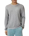 John Varvatos Camden Open Stitch Organic Cotton Sweater In Smoked Pea