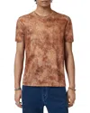 John Varvatos Campana Regular Fit Linen T-shirt In Brown