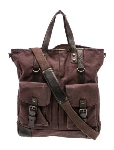 Pre-owned John Varvatos Canvas Backpack In Brown