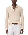 John Varvatos Carrilho Textured Linen Shirt In Marble