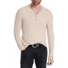 John Varvatos Carver Long Sleeve Lyocell & Wool Henley In Sand