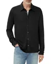 John Varvatos Caserta Regular Fit Textured Lyocell Button-up Shirt In Black