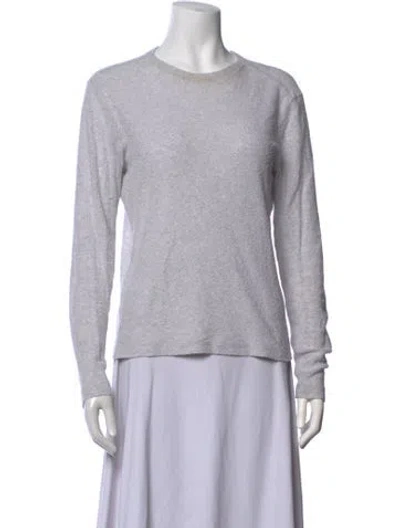 Pre-owned John Varvatos Cashmere Crew Neck Sweater In Grey