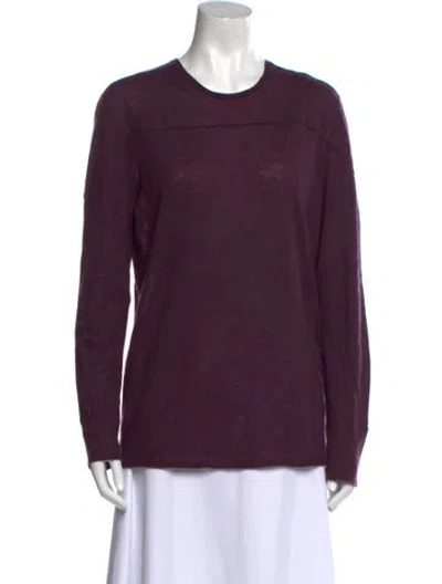 Pre-owned John Varvatos Cashmere Crew Neck Sweater In Purple