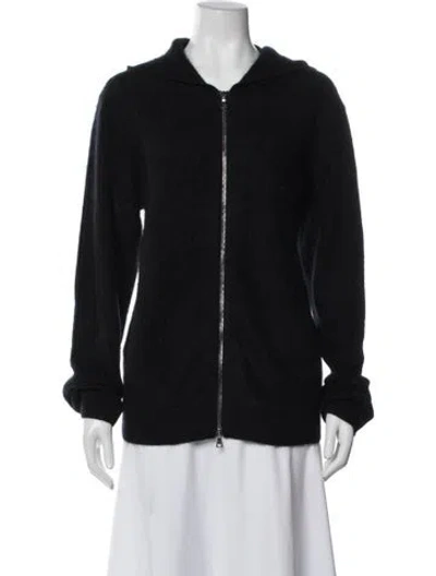 Pre-owned John Varvatos Cashmere Open Front Sweater In Blue
