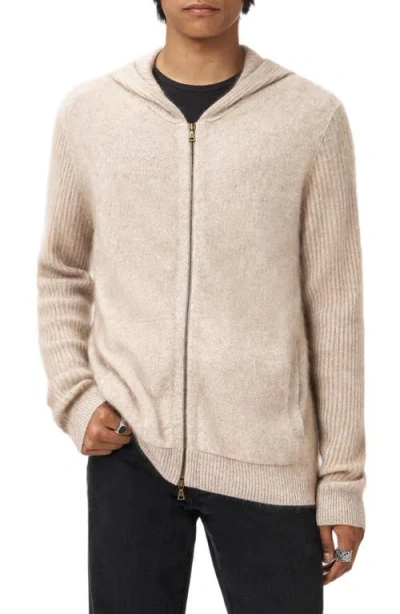 John Varvatos Catherine Cashmere Zip Hoodie In Neutral