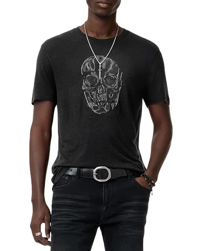 John Varvatos Chain Skull Tee In Black