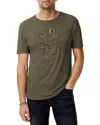 John Varvatos Chain Skull Tee In Olive Leaf