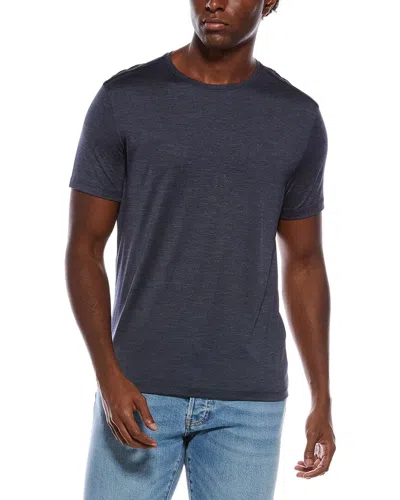 John Varvatos Charles Regular Fit Silk T-shirt In Blue