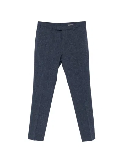 John Varvatos Check-pattern Trousers In Blue