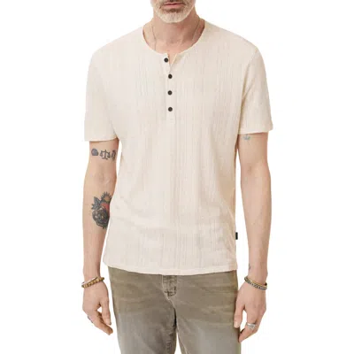 John Varvatos Ciel Variegated Rib Henley In Gray