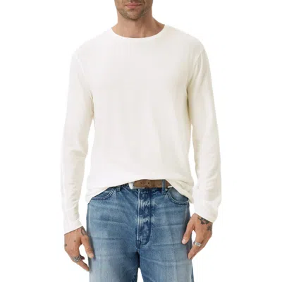 John Varvatos Clemente Lyocell & Wool Long Sleeve T-shirt In White