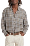 John Varvatos Cole Plaid Button-up Shirt In Camel