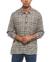John Varvatos Cole Yarn-dye Sport Shirt In Multi