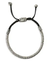 John Varvatos Collection Men's Men's Sterling Silver Simit Silver Beaded Bolo Bracelet In Silver