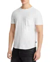 John Varvatos Cooper Washed Cotton Slub T-shirt In White