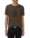 John Varvatos Cordin Short Sleeve Graphic Tee In Brown