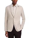 John Varvatos Cotton & Linen Chevron Slim Fit Unstructured Sport Coat In Tan