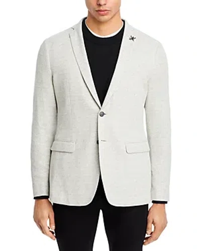 John Varvatos Cotton & Linen Jersey Slim Fit Soft Construction Sport Coat In Light Grey