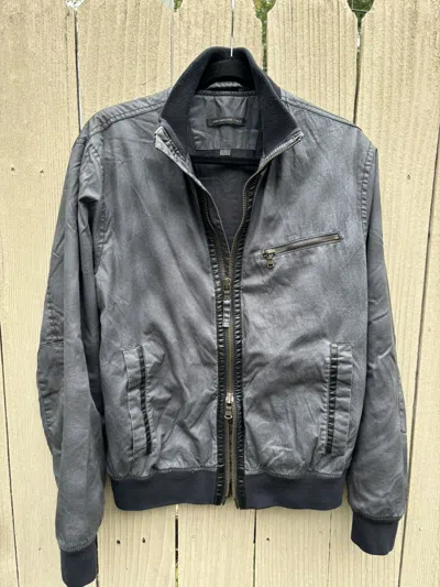 Pre-owned John Varvatos Cotton Bomber In Blue