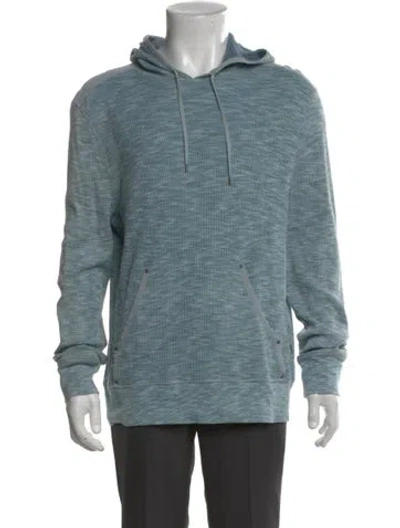 Pre-owned John Varvatos Crew Neck Long Sleeve Hoodie In Blue