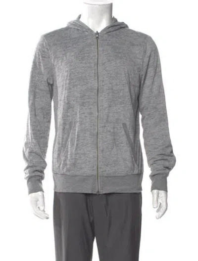 Pre-owned John Varvatos Crew Neck Long Sleeve Hoodie In Gray