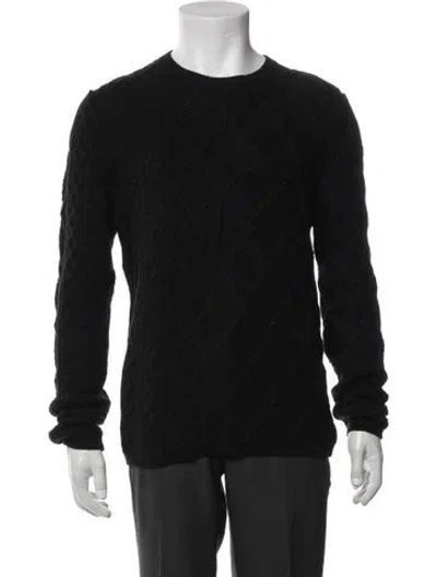Pre-owned John Varvatos Crew Neck Long Sleeve Pullover In Black