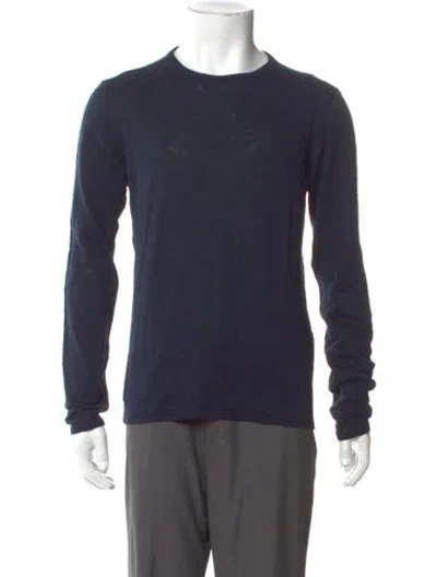Pre-owned John Varvatos Crew Neck Long Sleeve Sweatshirt In Blue