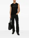 John Varvatos Crew-neck Top In Black