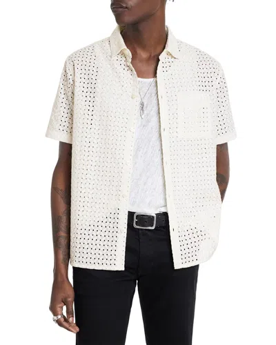 John Varvatos Dan Camp Collar Shirt In White
