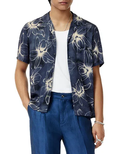 John Varvatos Dan Camp Shirt In Lake Blue