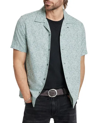 John Varvatos Danny Jungle Print Shirt In Blue