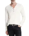 John Varvatos Danville Regular Fit Henley Tee In Salt